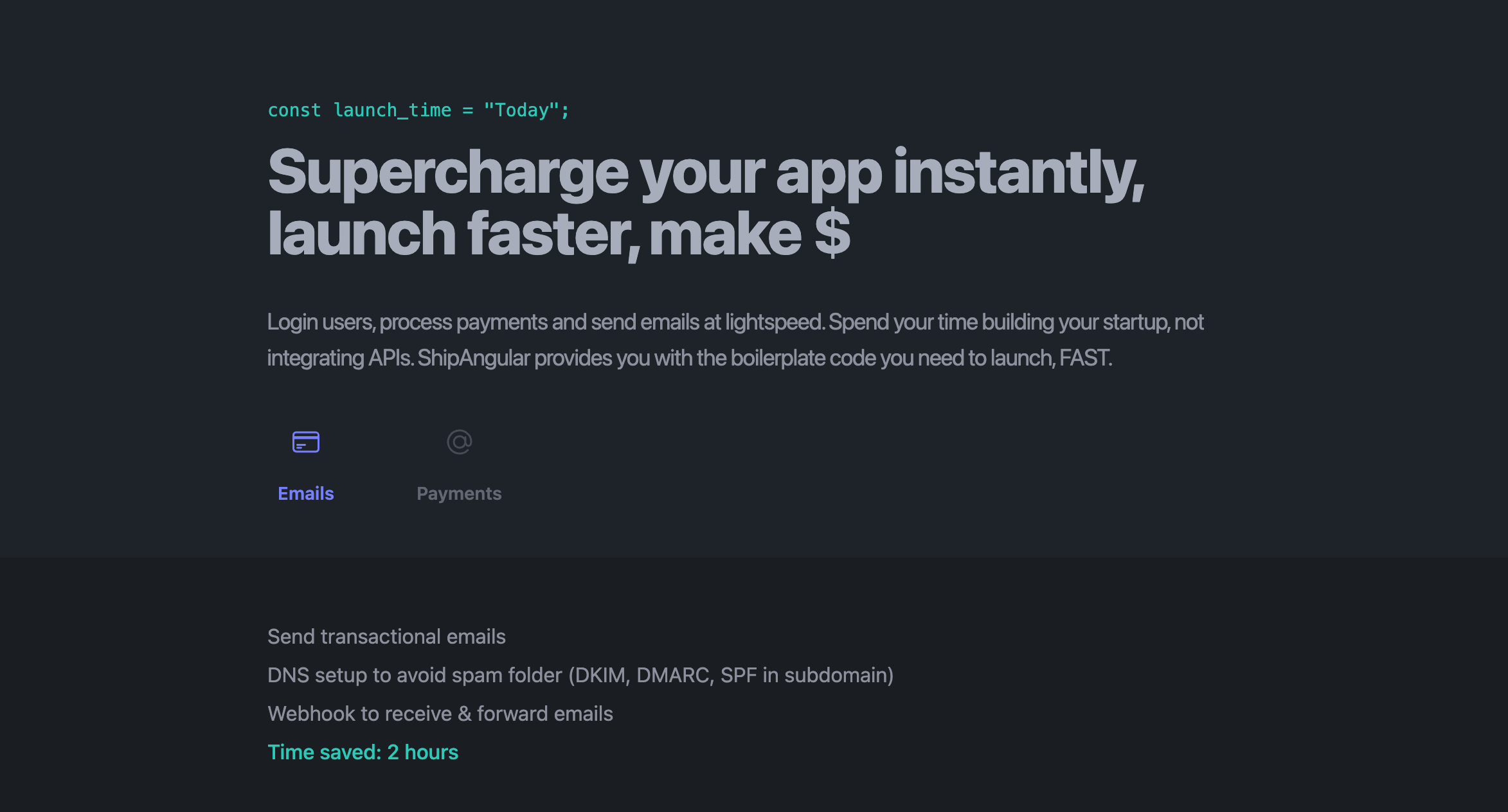 A Features Listicle component for ShipAngular boilerplate